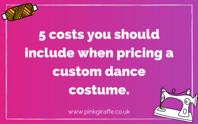 5 costs you should include when pricing a custom dance costume.