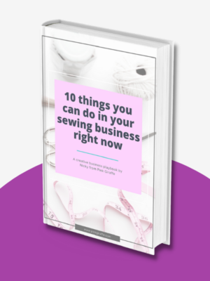 Pale background with a purple curved banner at the bottom. In the centre is a mock up graphic of a book with the front cover of the eBook product on the front.