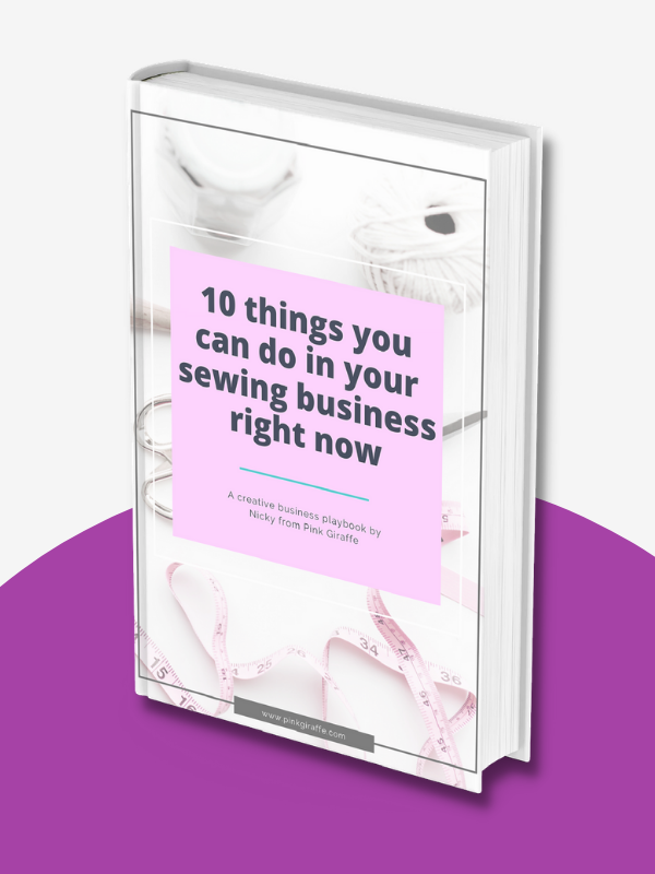 Pale background with a purple curved banner at the bottom. In the centre is a mock up graphic of a book with the front cover of the eBook product on the front.