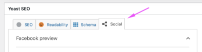 Closeup screenshot of the Yoast plugin dialogue box
